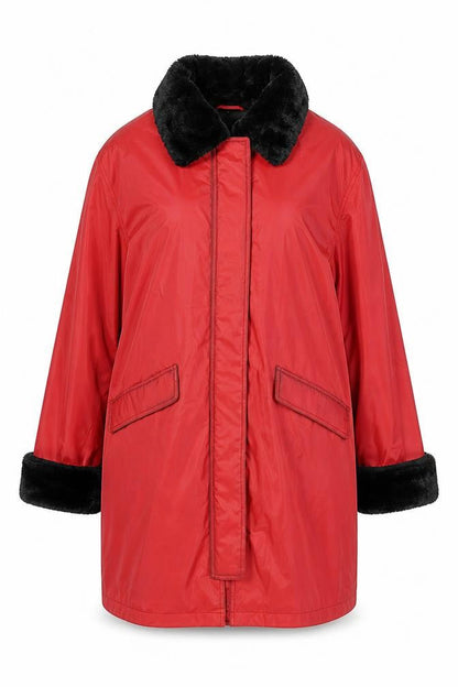 Womens UK Size XL Dennis Basso Red Overcoat