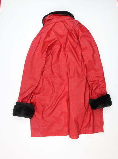Womens UK Size XL Dennis Basso Red Overcoat