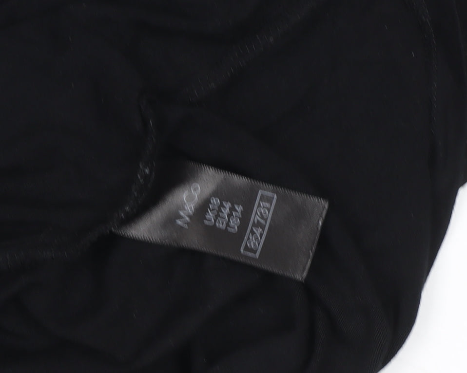 Womens UK Size 18 Spirit Black Basic T-Shirt