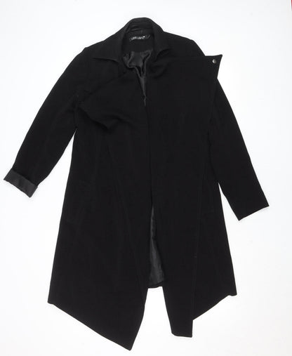Womens UK Size 8 Love Label Black Overcoat