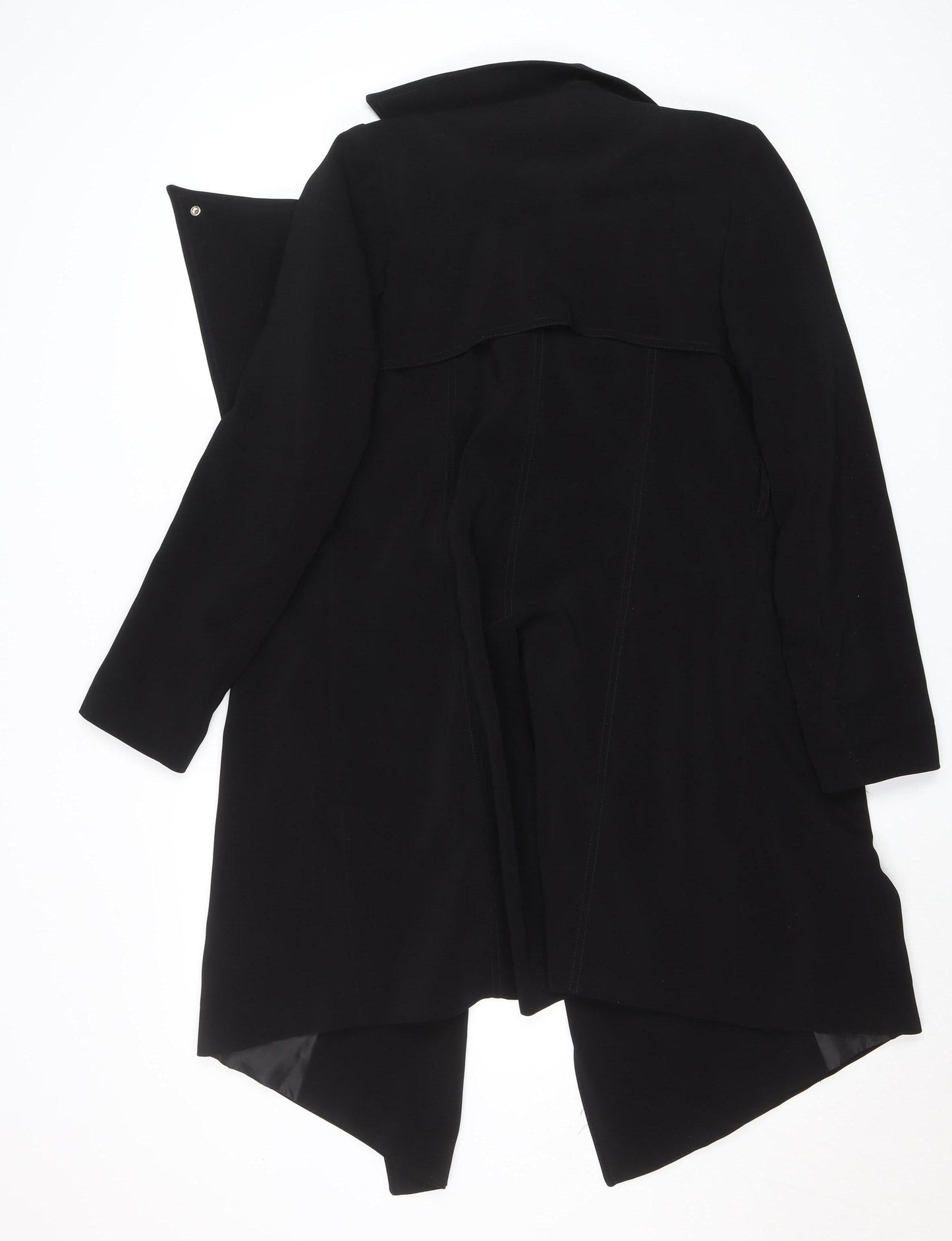 Womens UK Size 8 Love Label Black Overcoat