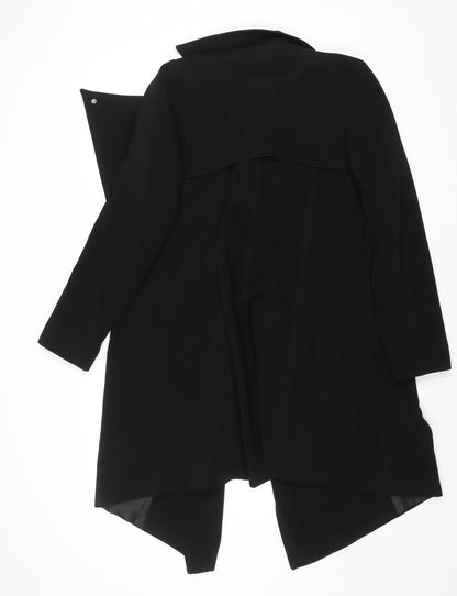 Womens UK Size 8 Love Label Black Overcoat