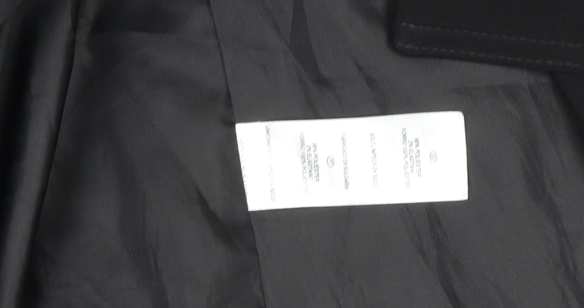 Womens UK Size 8 Love Label Black Overcoat