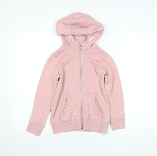 Next Girls Pink Full Zip Hoodie 8 Years Cotton Blend Fleece Sweatshirt