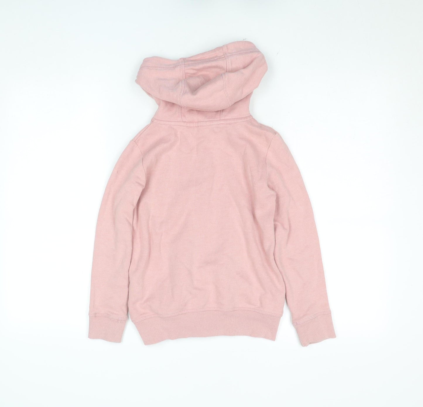Next Girls Pink Full Zip Hoodie 8 Years Cotton Blend Fleece Sweatshirt