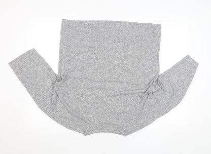 Womens UK Size M Zara Grey Basic Blouse