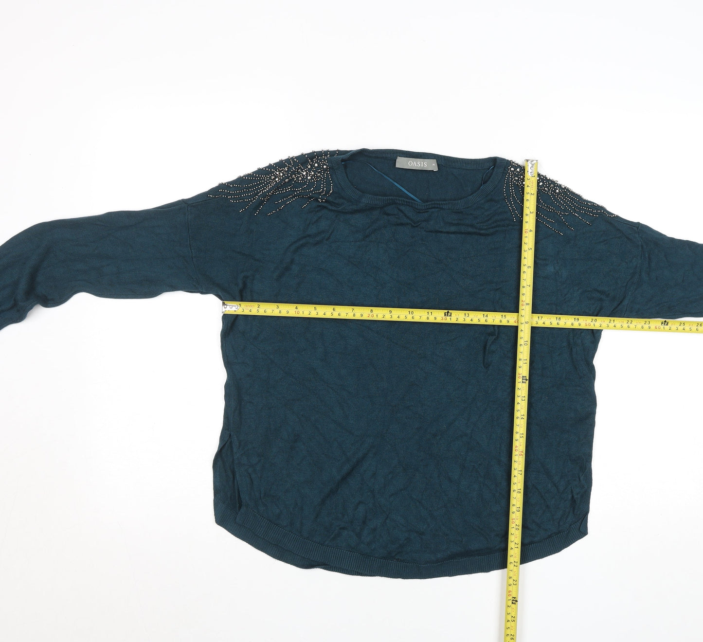 Womens UK Size M Oasis Blue Basic Blouse