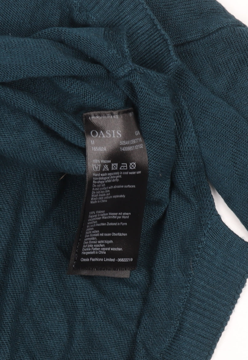 Womens UK Size M Oasis Blue Basic Blouse