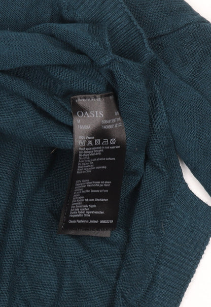 Womens UK Size M Oasis Blue Basic Blouse