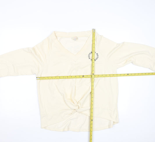 Womens UK Size M River Island Beige Pullover Sweatshirt
