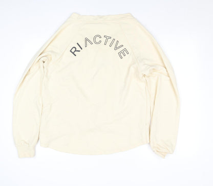 Womens UK Size M River Island Beige Pullover Sweatshirt