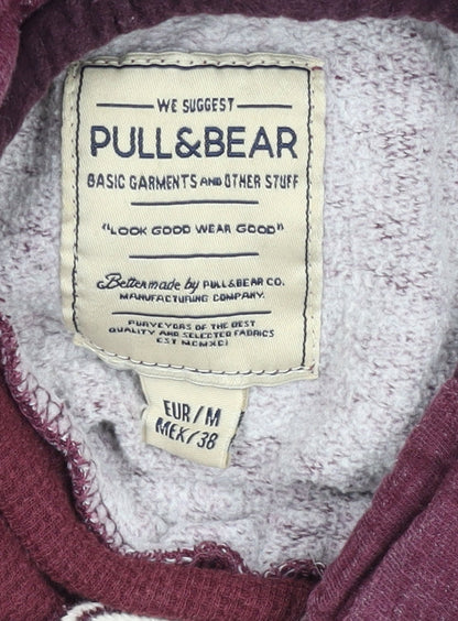 Mens UK Size M Pull & Bear Red Pullover Sweatshirt
