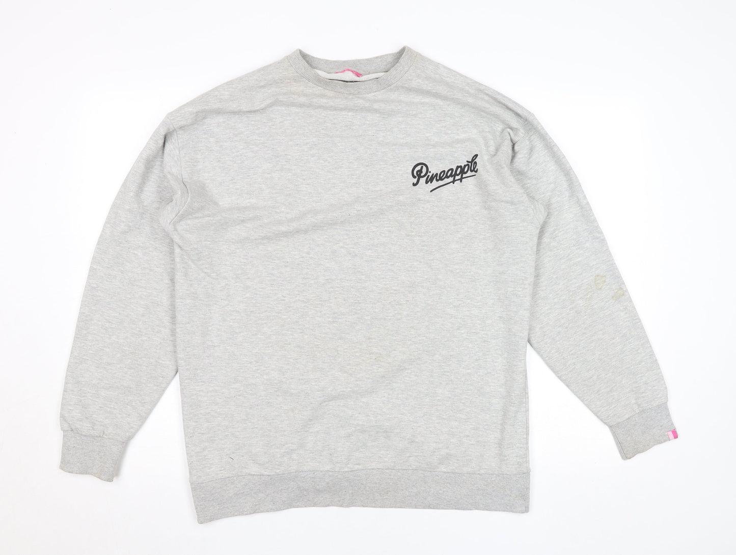Womens UK Size M Pineapple Grey Pullover Sweatshirt