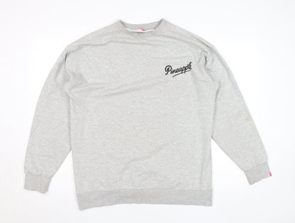 Womens UK Size M Pineapple Grey Pullover Sweatshirt