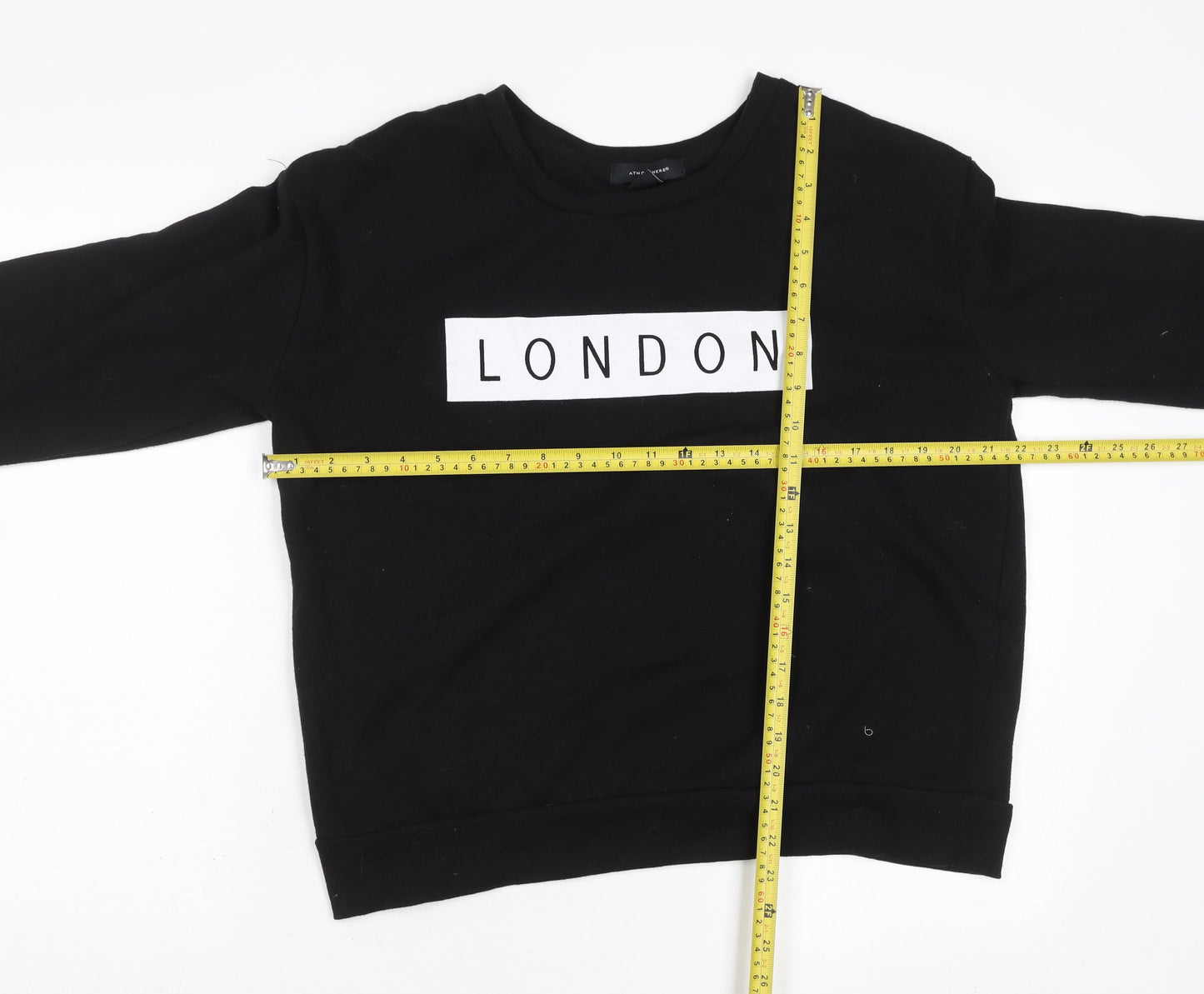 Womens UK Size M New Look Black Pullover Sweatshirt