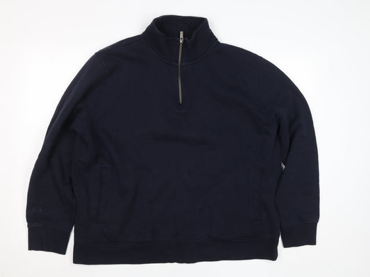 Womens UK Size 2XL Marks and Spencer Blue Pullover Sweatshirt