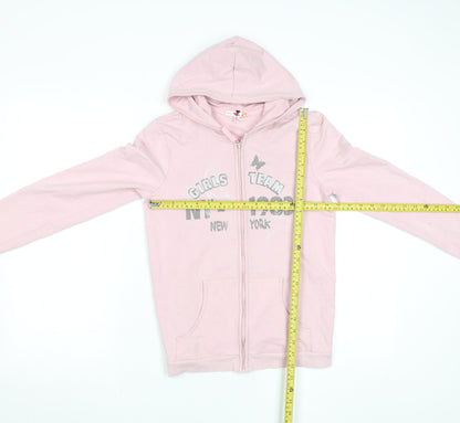 Marks and Spencer Girls Pale Pink Full Zip Hoodie 13-14 Years
