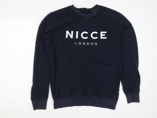Womens UK Size L NICCE London Blue Pullover Sweatshirt