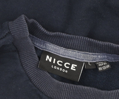 Womens UK Size L NICCE London Blue Pullover Sweatshirt
