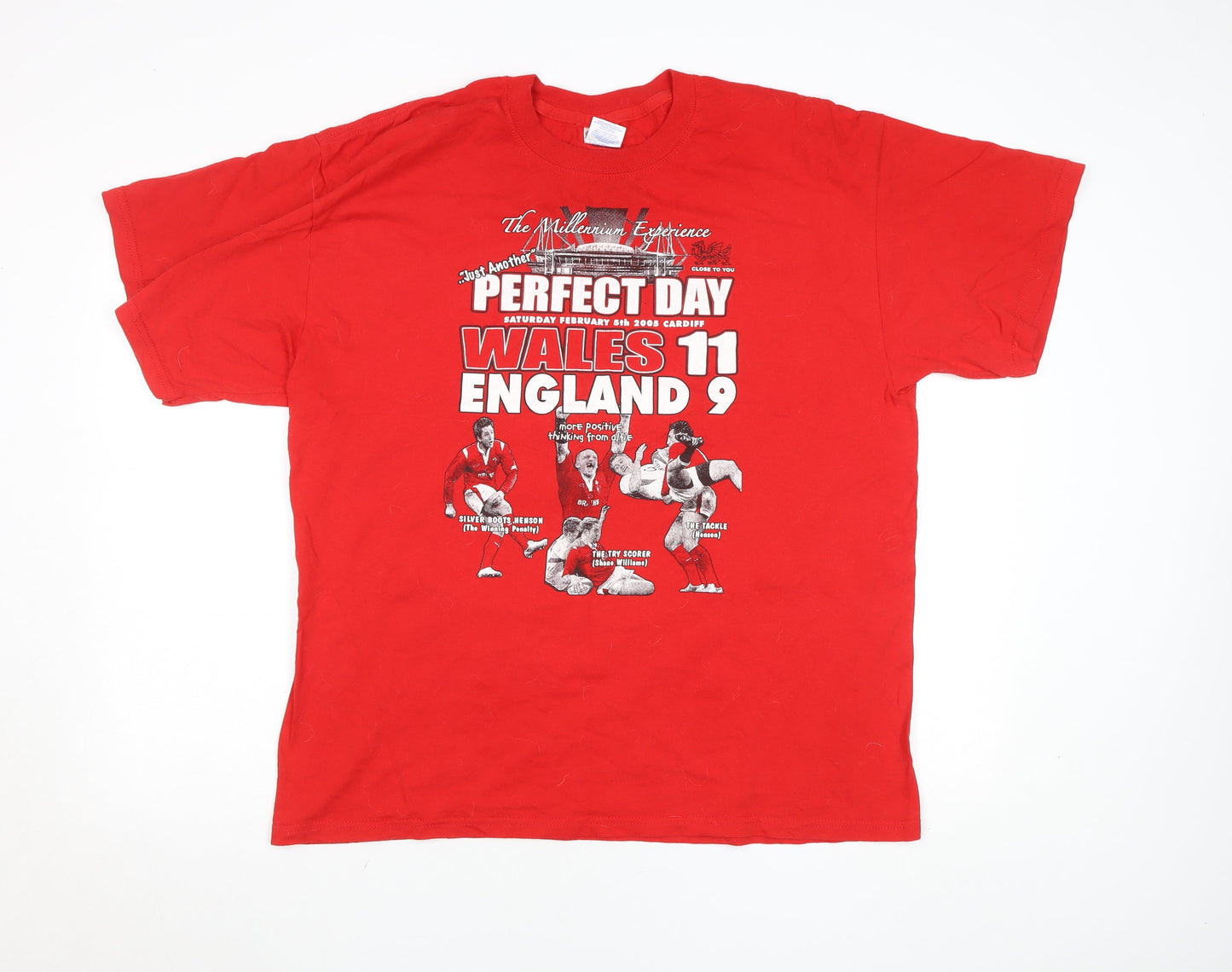 Mens UK Size XL Gildan Red  T-Shirt