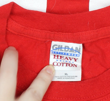 Mens UK Size XL Gildan Red  T-Shirt
