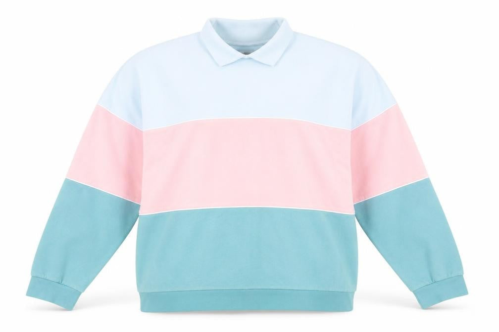 Mens UK Size L Topman Multicoloured Henley Sweatshirt
