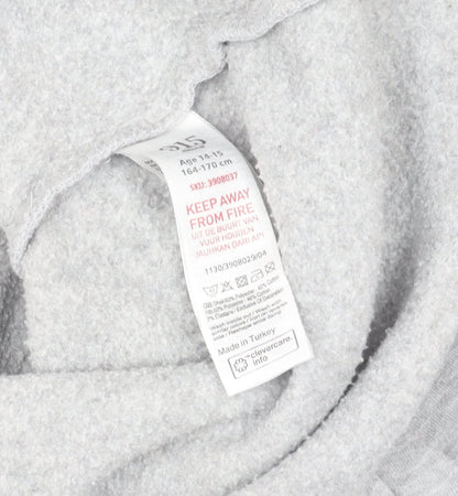 New Look 915 Girls Grey Santa Monica Cropped Hoodie Age 14-15 Years Pullover