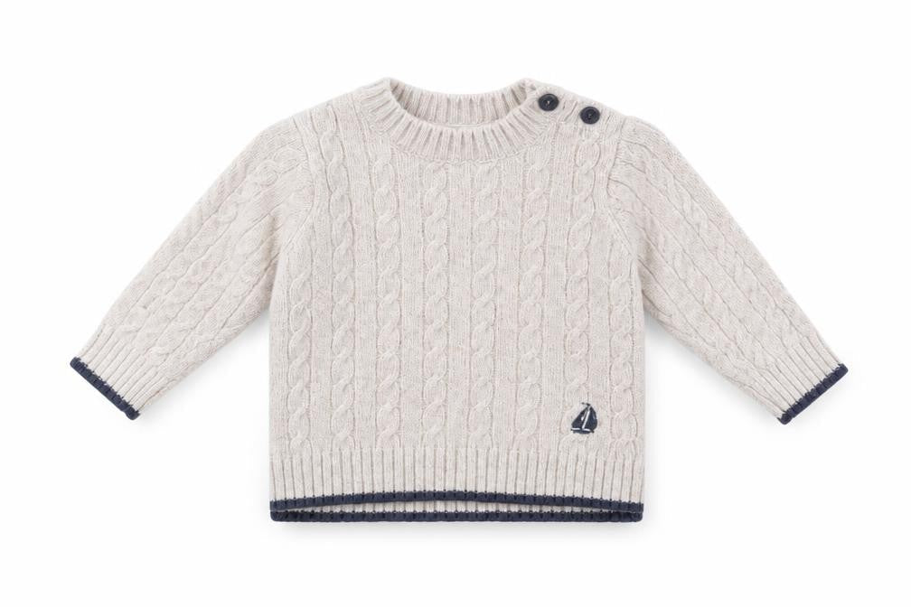 JoJo Maman Bébé Beige Lambswool Knit Baby Jumper 18-24 Months