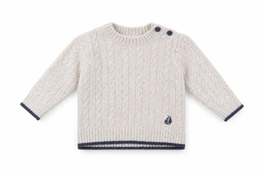 JoJo Maman Bébé Beige Lambswool Knit Baby Jumper 18-24 Months
