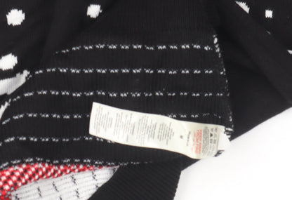 boohooMAN Men's Black Medium Christmas Polar Bear Knit Jumper