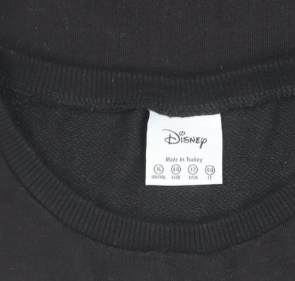 Womens UK Size 16 Disney Black Pullover Sweatshirt