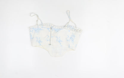 Womens UK Size S Cider White Cropped Tank