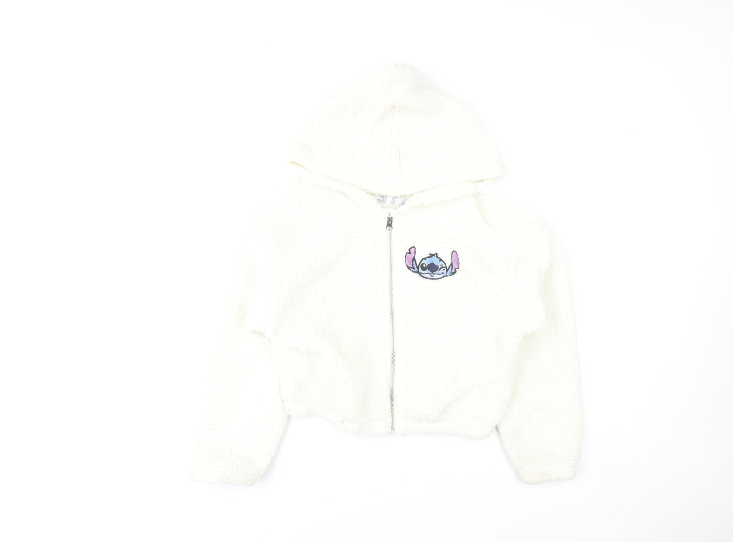 Girls UK Size 11-12 Years H&M White Full Zip Hoodie