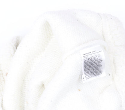 Girls UK Size 11-12 Years H&M White Full Zip Hoodie