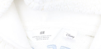 Girls UK Size 11-12 Years H&M White Full Zip Hoodie