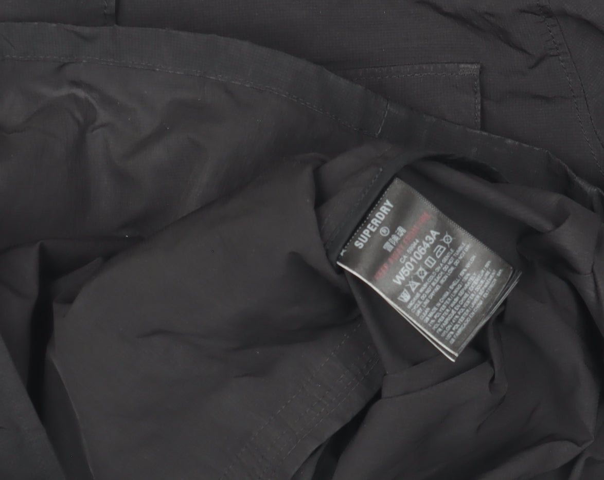Womens UK Size 12 Superdry Black Military Jacket