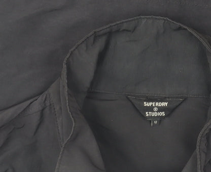 Womens UK Size 12 Superdry Black Military Jacket