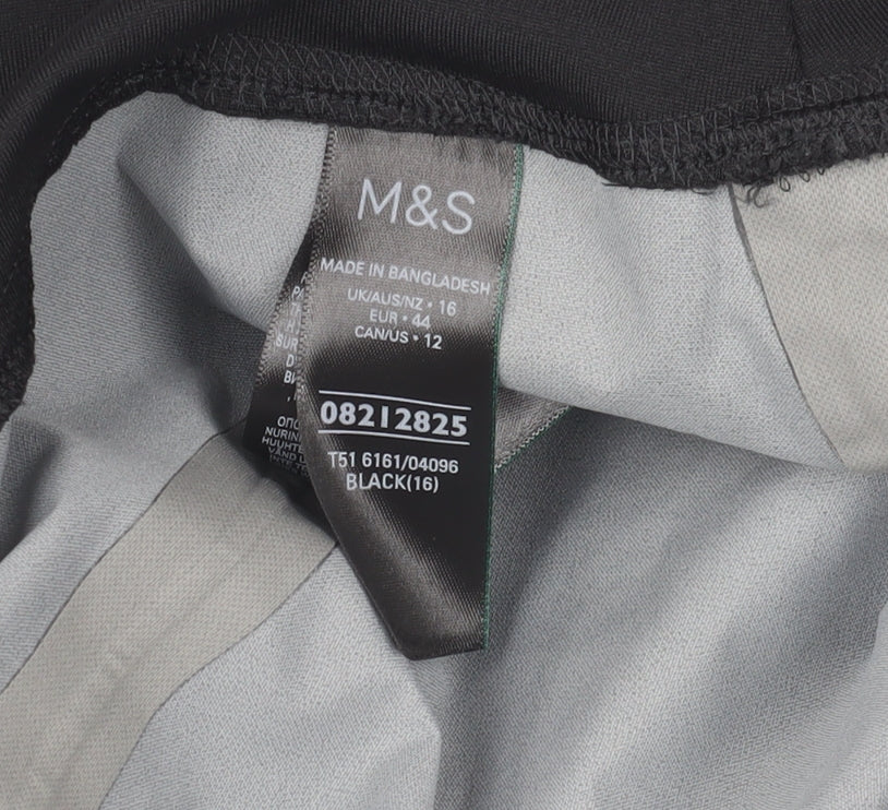 Marks and Spencer Goodmove Womens Black 16 Jogger Active Trousers