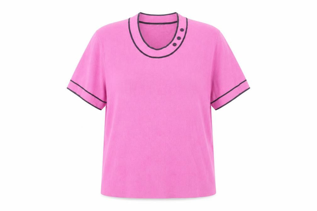 Womens UK Size 18 Eastex Pink Basic T-Shirt