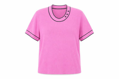 Womens UK Size 18 Eastex Pink Basic T-Shirt