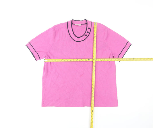 Womens UK Size 18 Eastex Pink Basic T-Shirt