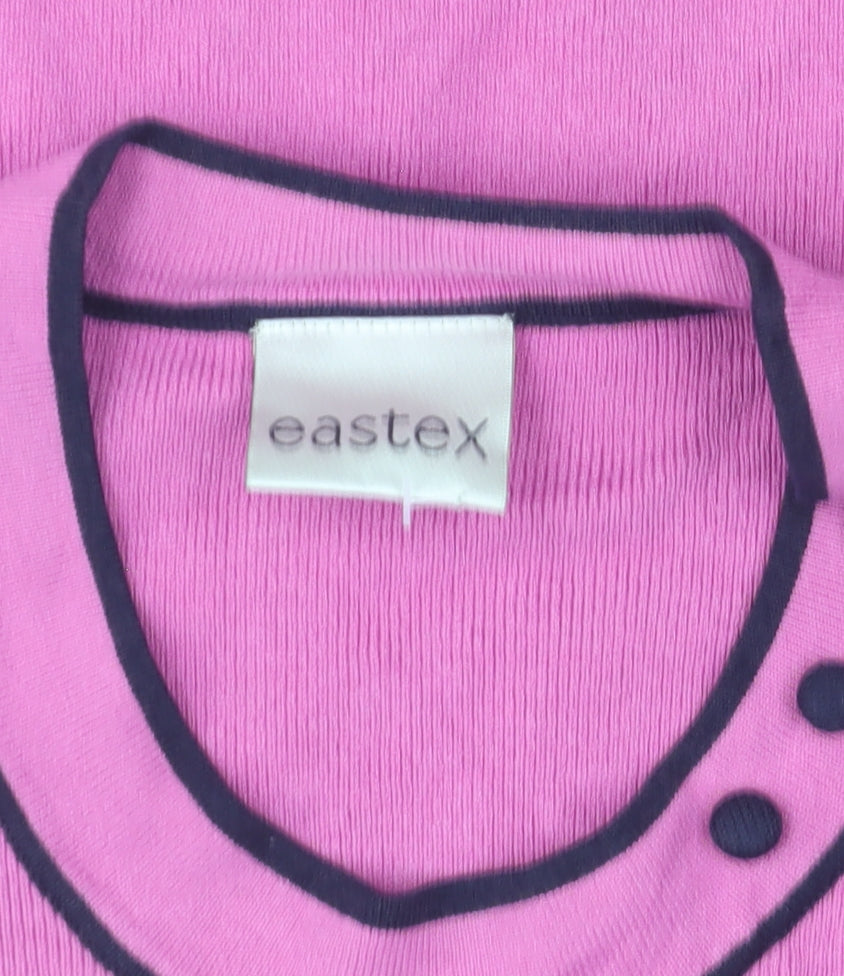 Womens UK Size 18 Eastex Pink Basic T-Shirt