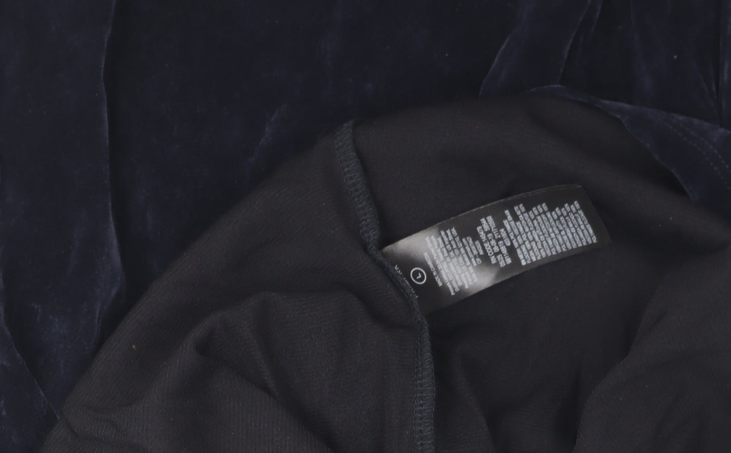 Primark Women’s Blue Velvet Long Sleeve Crew Neck Top Size L