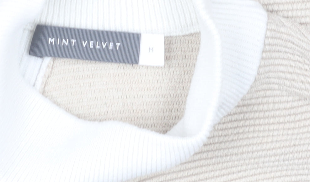Womens UK Size M Mint Velvet Beige Pullover Jumper