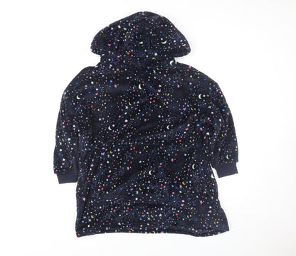 Marks and Spencer Boys Multicoloured Fleece Hooded One Piece Nightwear 9-10 Years