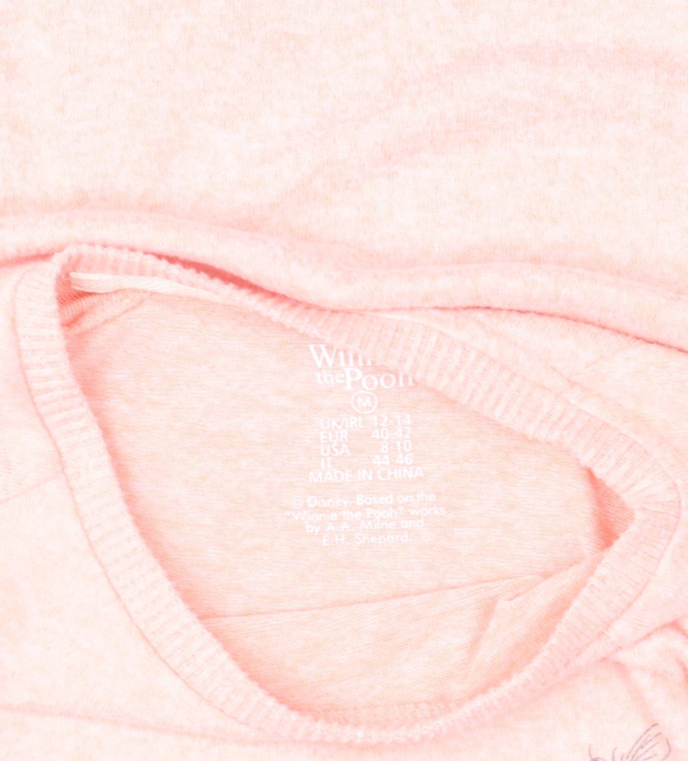 Disney Women’s Pink Winnie the Pooh Pullover Jumper Size M (12-14)