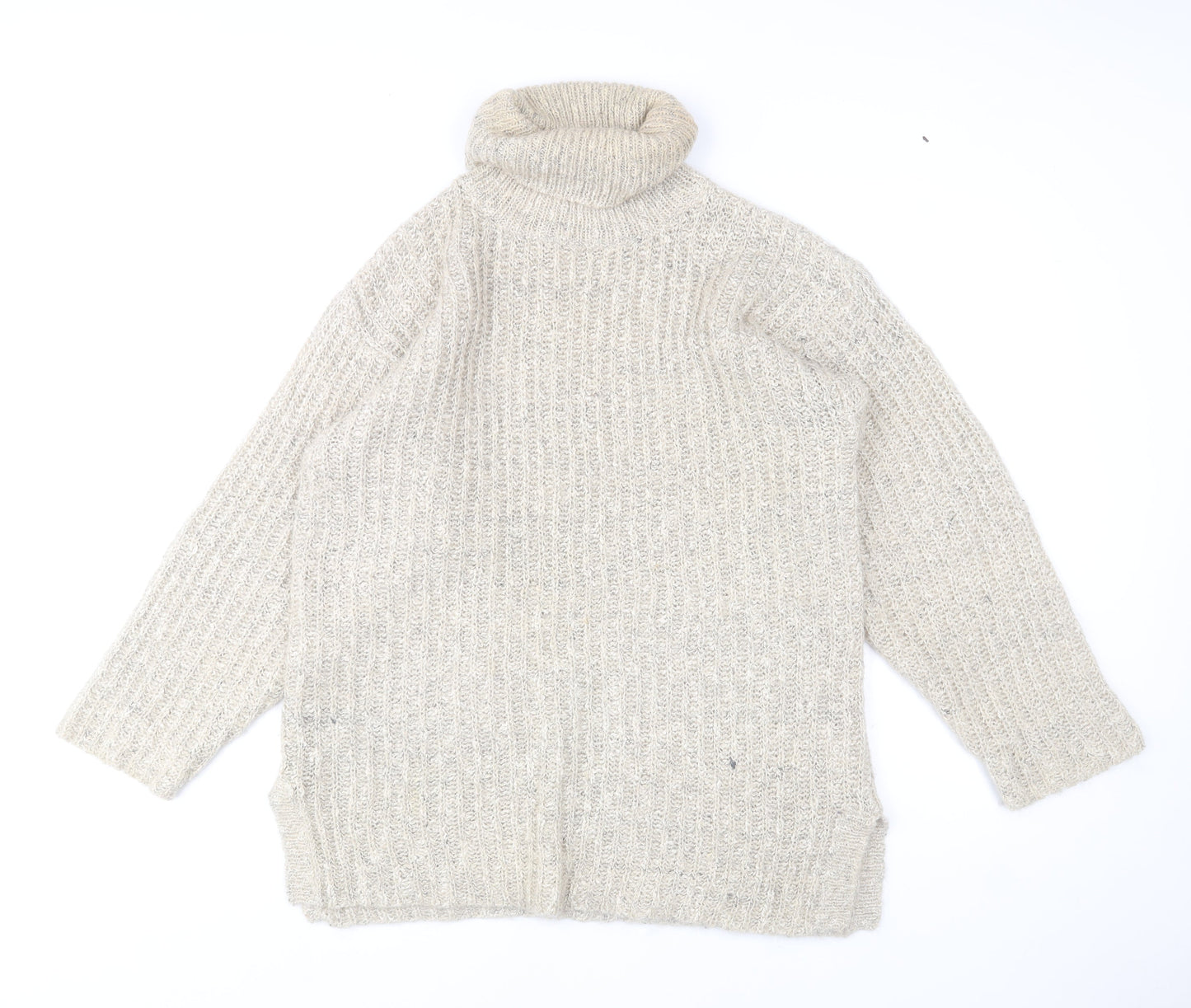 Womens UK Size One Size VIZ-A-VIZ Beige Pullover Jumper