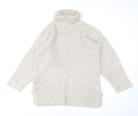 Womens UK Size One Size VIZ-A-VIZ Beige Pullover Jumper