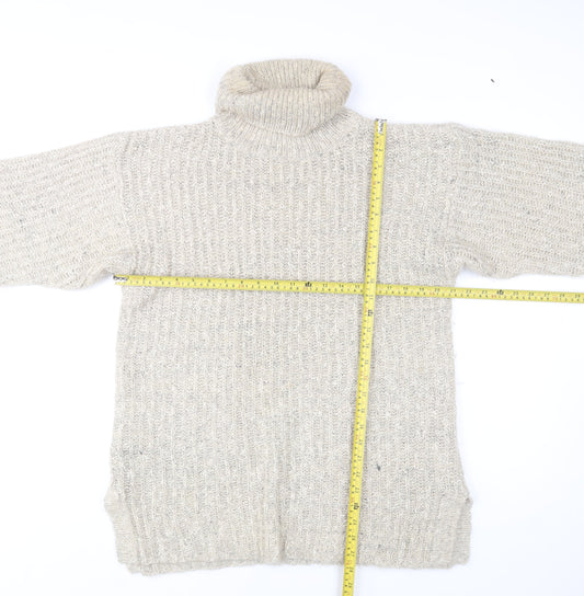 Womens UK Size One Size VIZ-A-VIZ Beige Pullover Jumper
