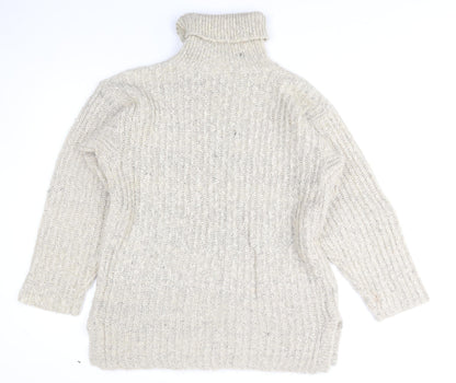 Womens UK Size One Size VIZ-A-VIZ Beige Pullover Jumper